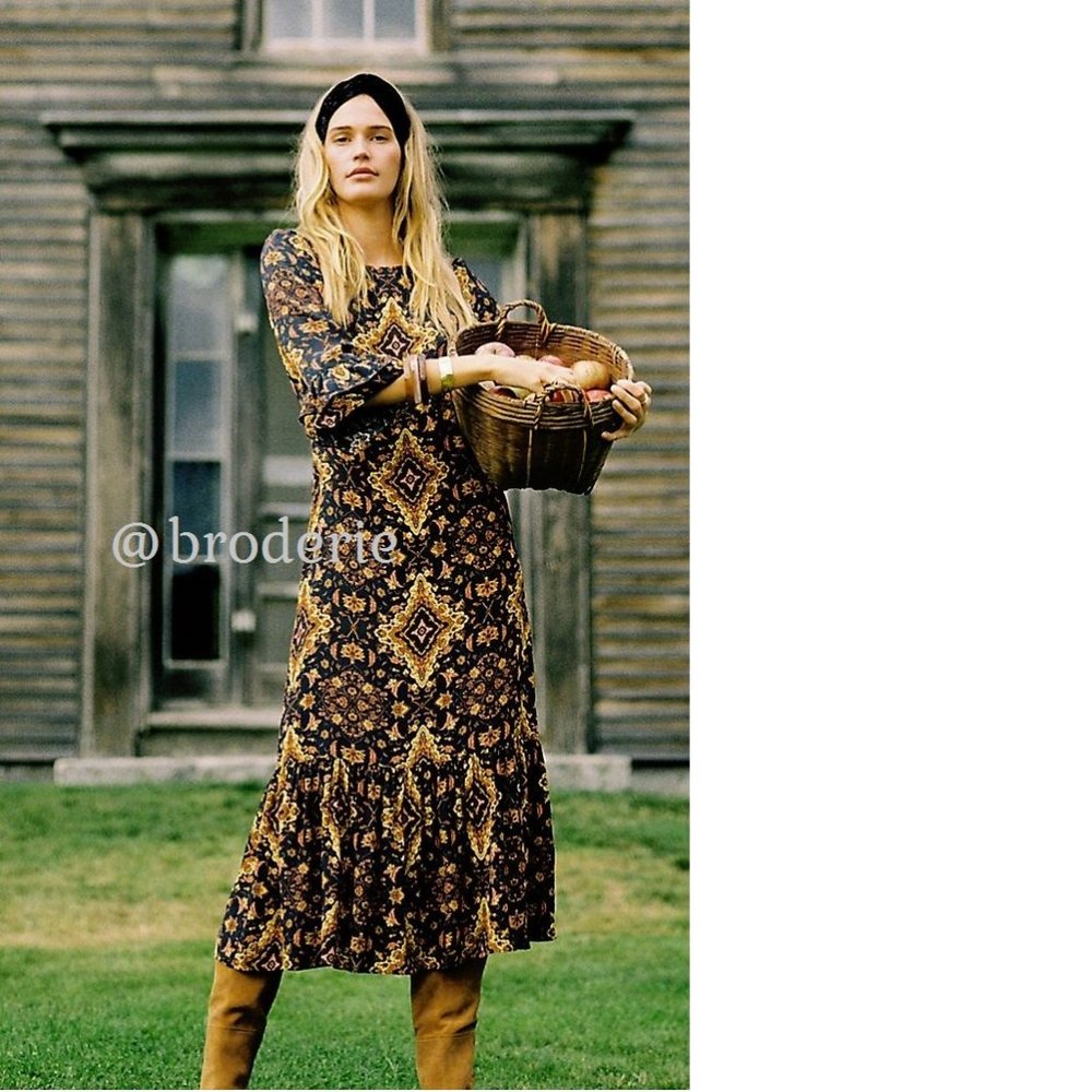 Anthropologie Tiburon Ruffled Maxi Dress